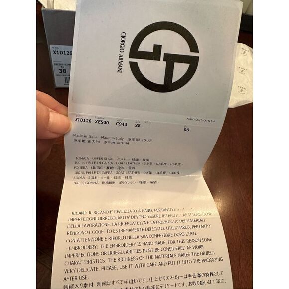 Giorgio Armani leather woven light weight ballet size 8/38 , NWT - Picture 14 of 14